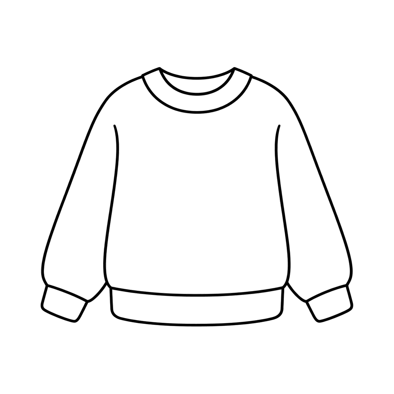 セーターのぬりえ用線画