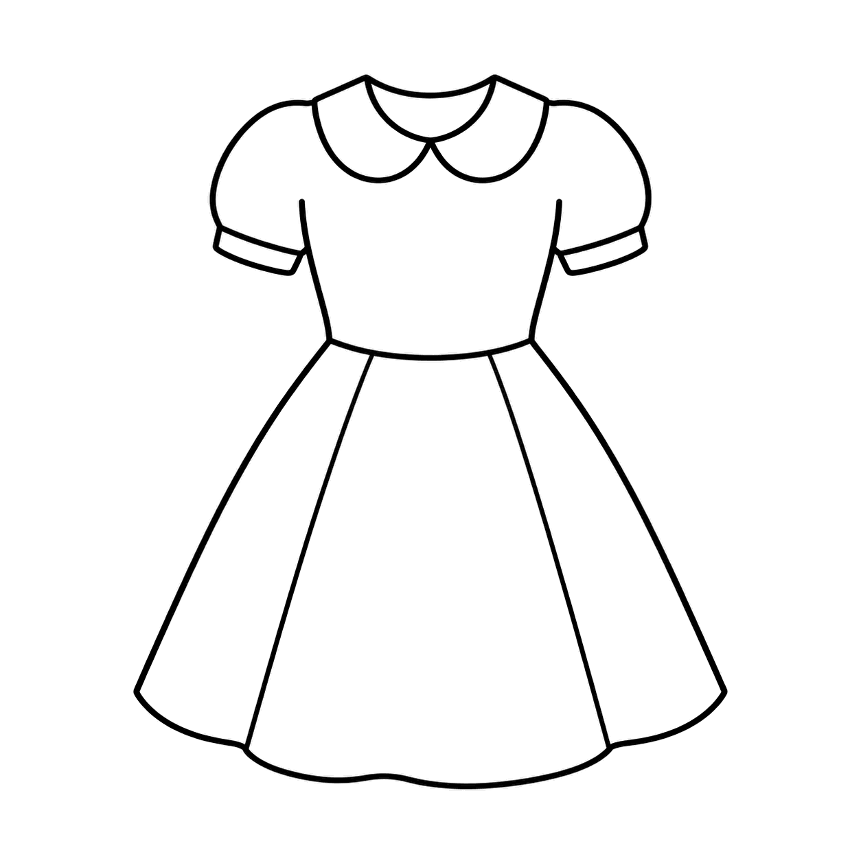 ワンピースのぬりえ用線画