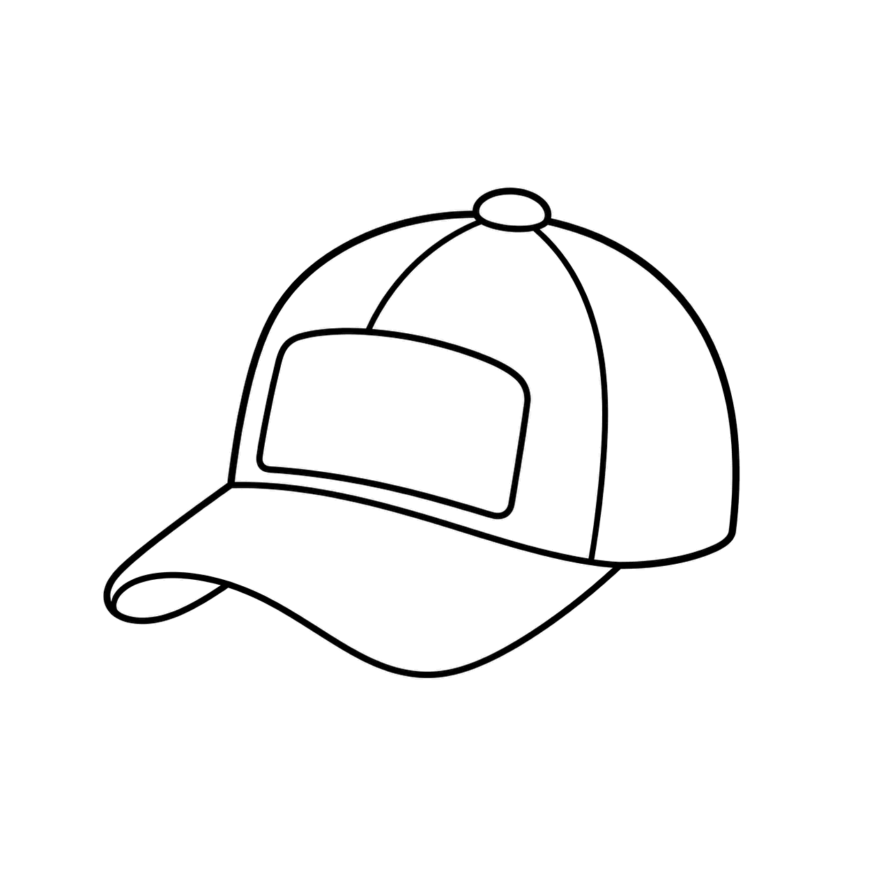キャップのぬりえ用線画