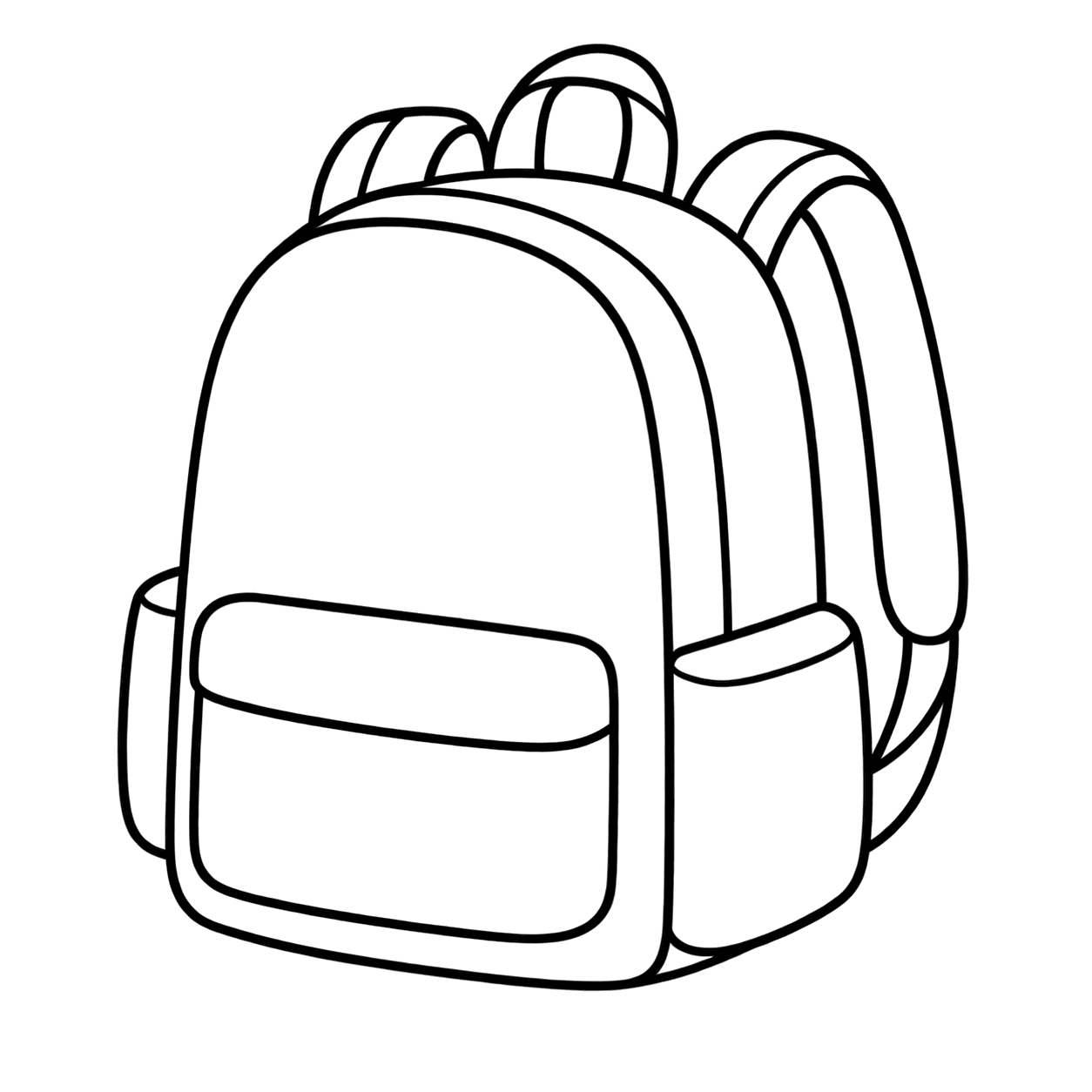 リュックのぬりえ用線画
