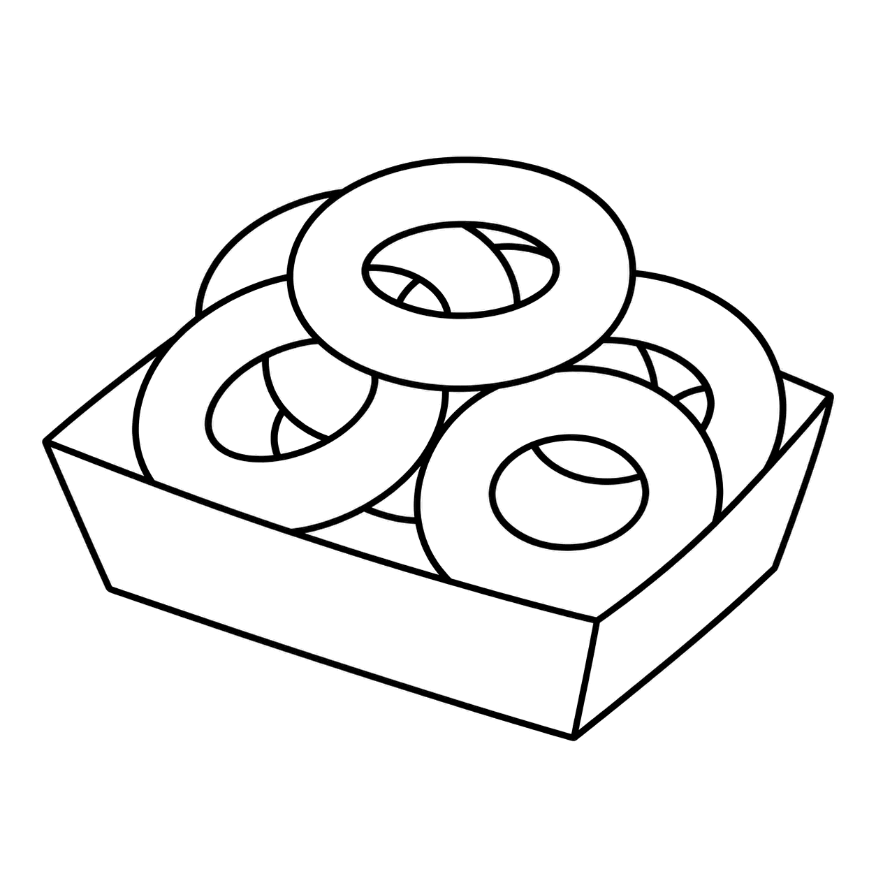 オニオンリングのぬりえ用線画