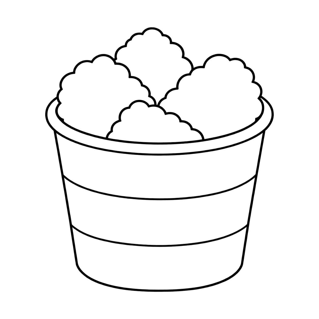 チキンバケツのぬりえ用線画