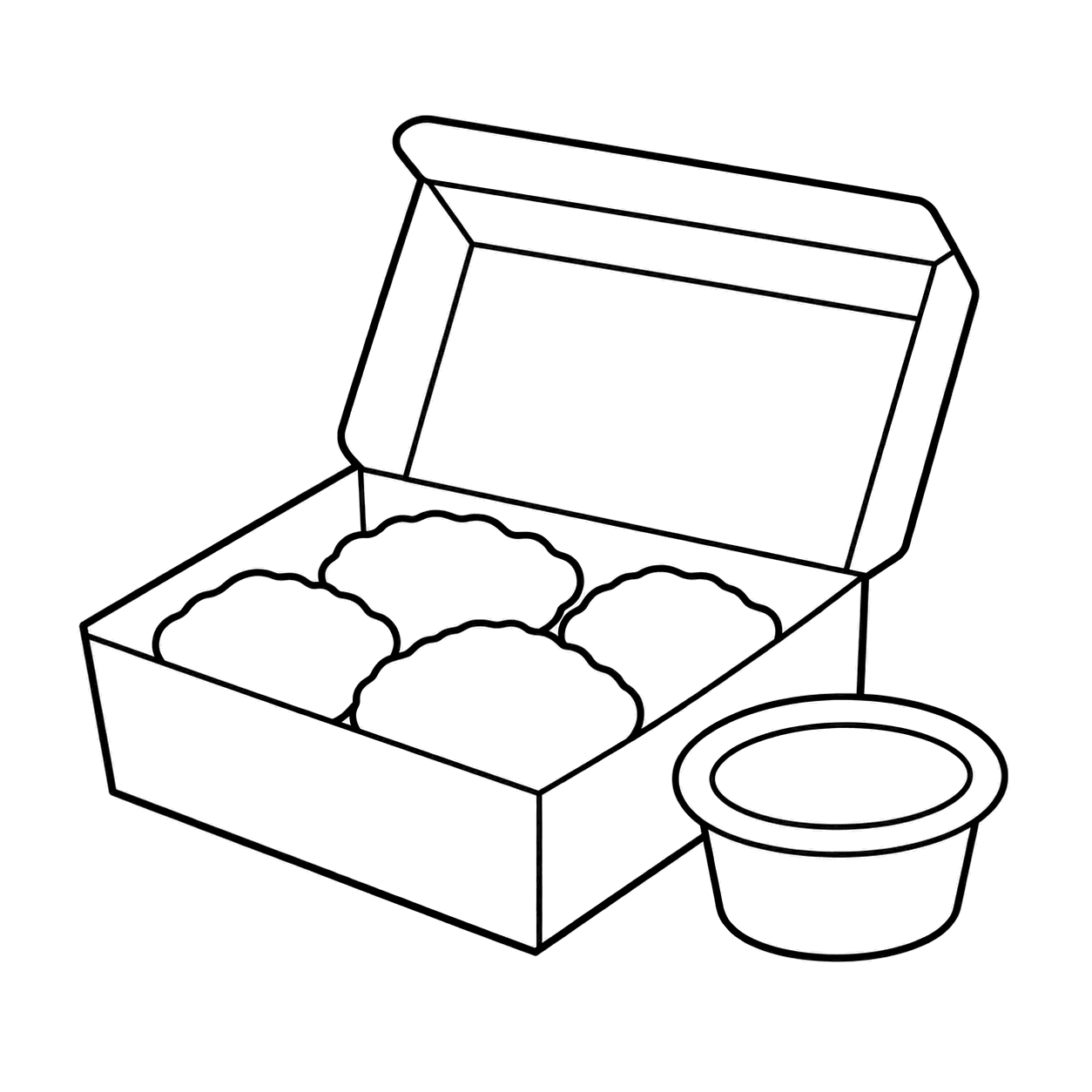 ナゲットのぬりえ用線画