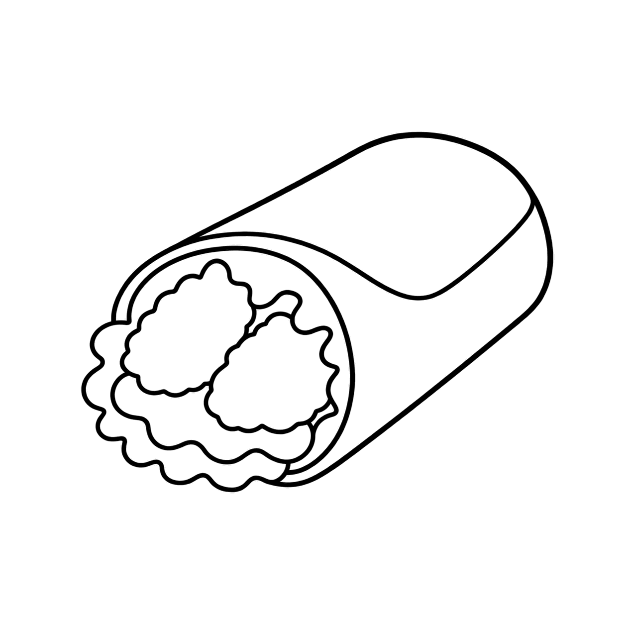 ラップサンドのぬりえ用線画