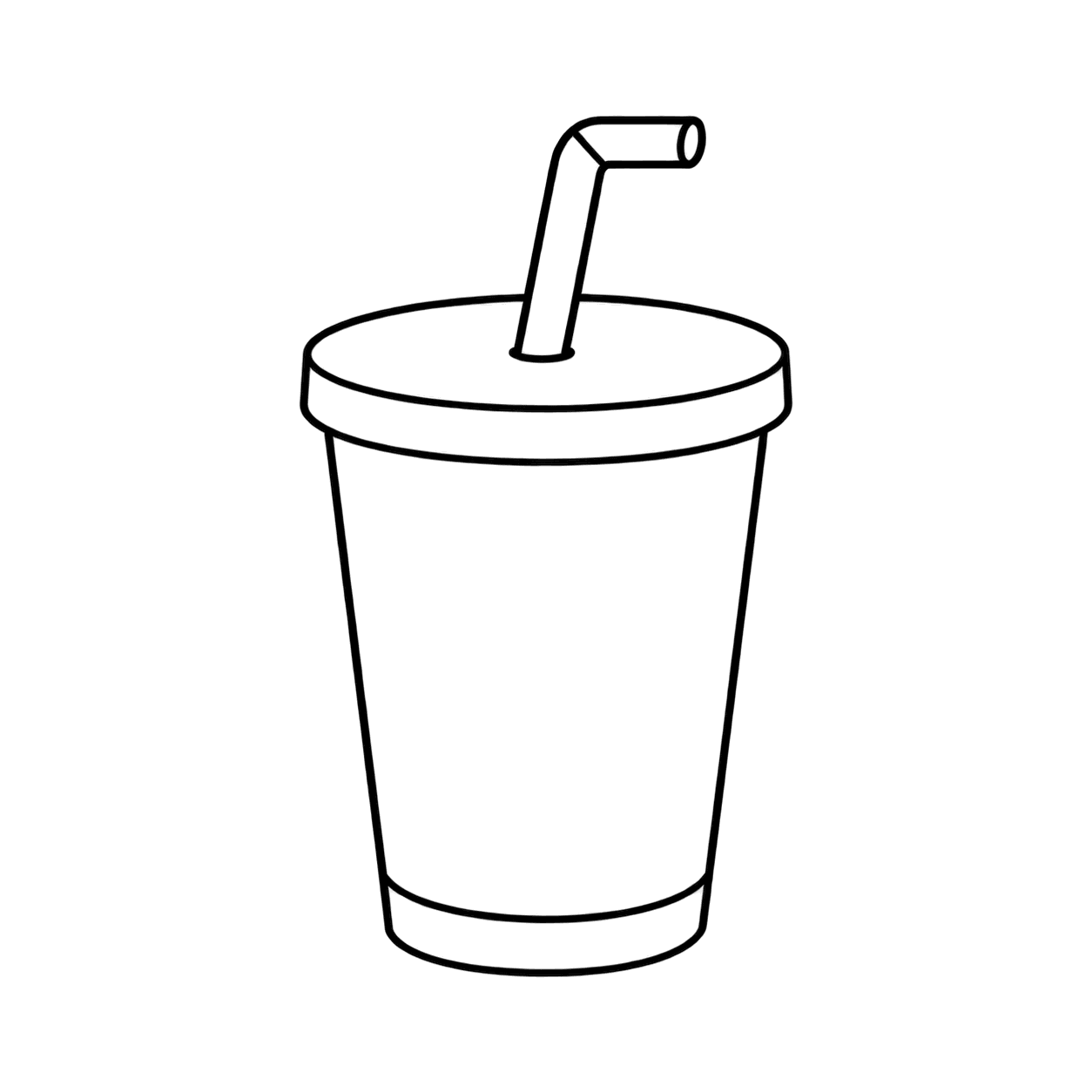ソーダカップのぬりえ用線画