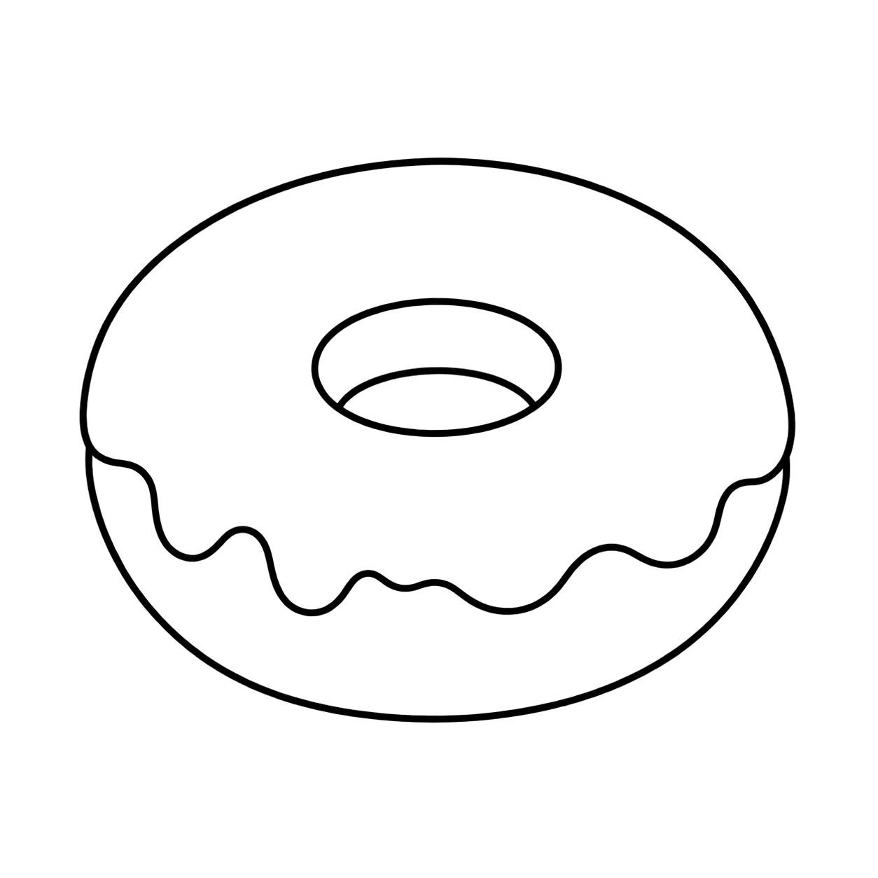 ドーナツのぬりえ用線画