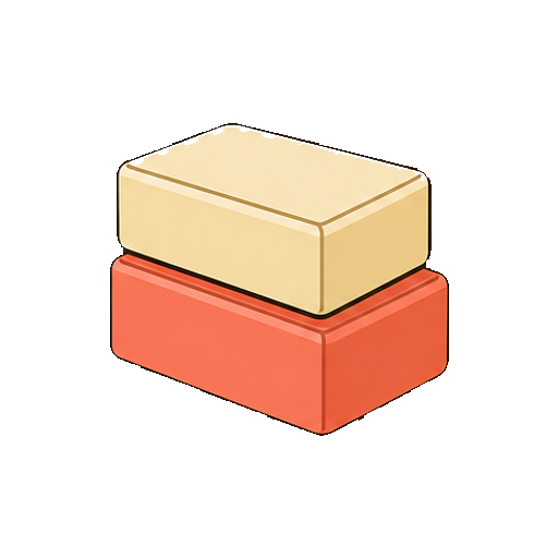 文字やロゴがないヨガブロックのアイコン
