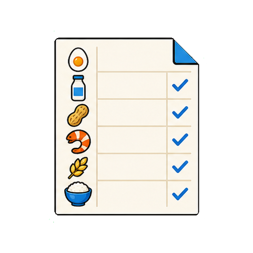 文字や数字がない給食チェック表アイコン