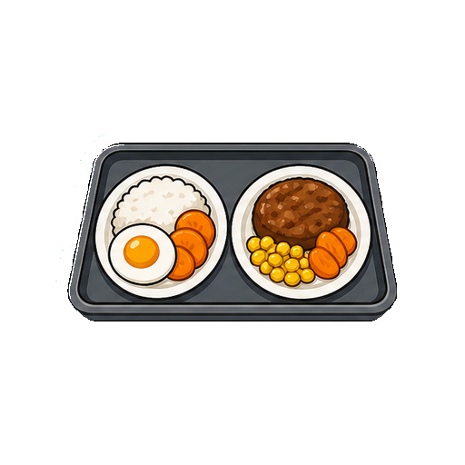 文字がない分離配膳トレイアイコン