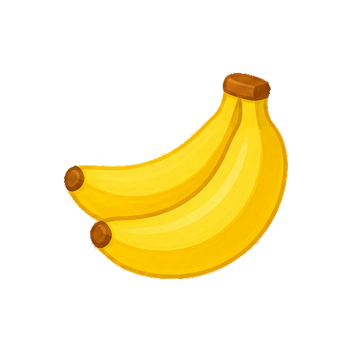 2本のバナナのイラスト