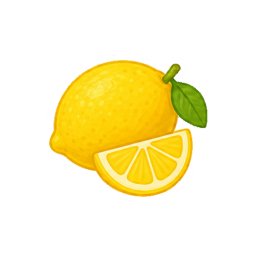 レモンとその切片のイラスト