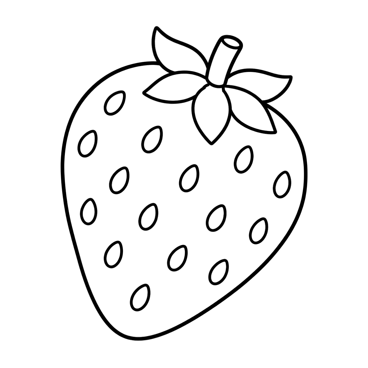 いちごのぬりえ用線画