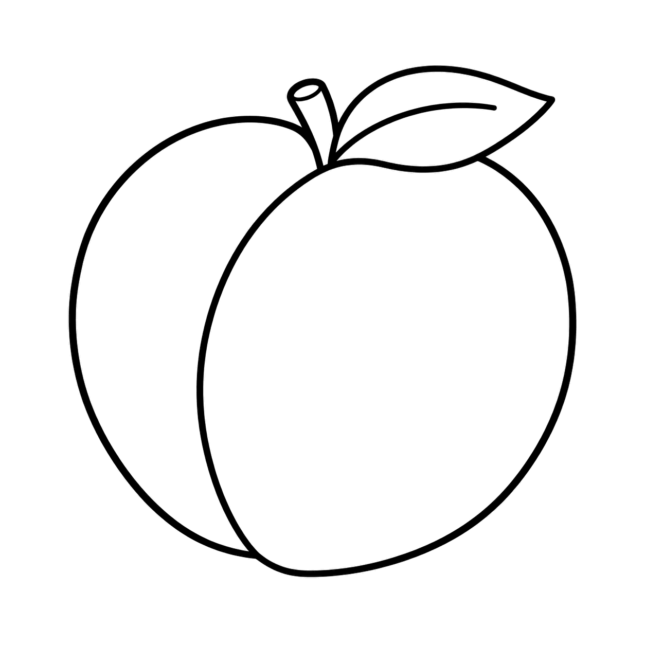 もものぬりえ用線画