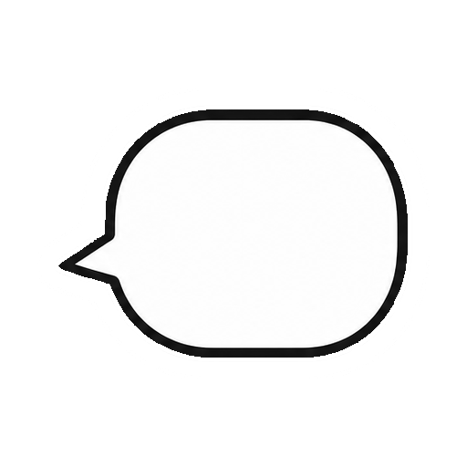 文字や数字がない左しっぽ丸吹き出し