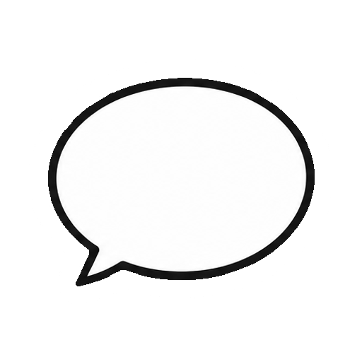 文字や数字がない楕円吹き出し