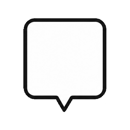 文字や数字がない四角吹き出し