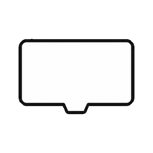 文字や数字がないタブつき吹き出し