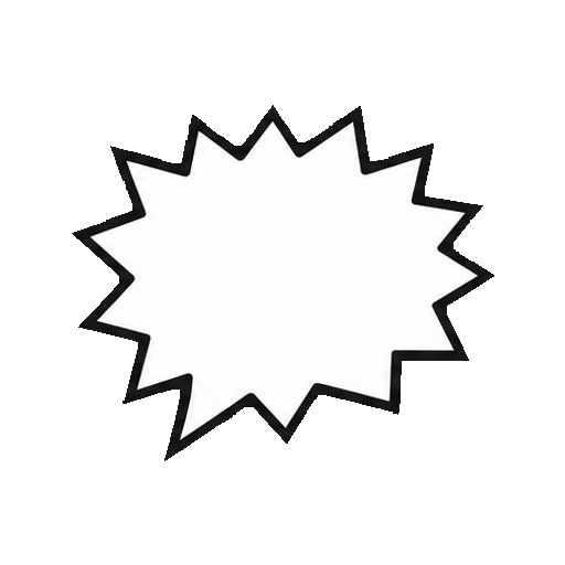 文字や数字がないギザギザ吹き出し