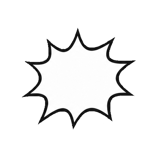 文字や数字がないトゲ吹き出し