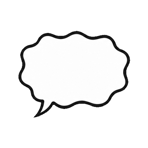 文字や数字がない波形吹き出し