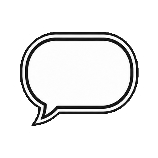 文字や数字がない二重線吹き出し