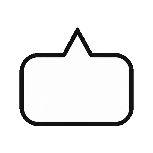文字や数字がない上しっぽ吹き出し