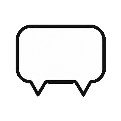 文字や数字がない二方向しっぽ吹き出し