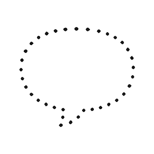 文字や数字がない点線吹き出し