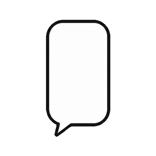 文字や数字がない縦長吹き出し
