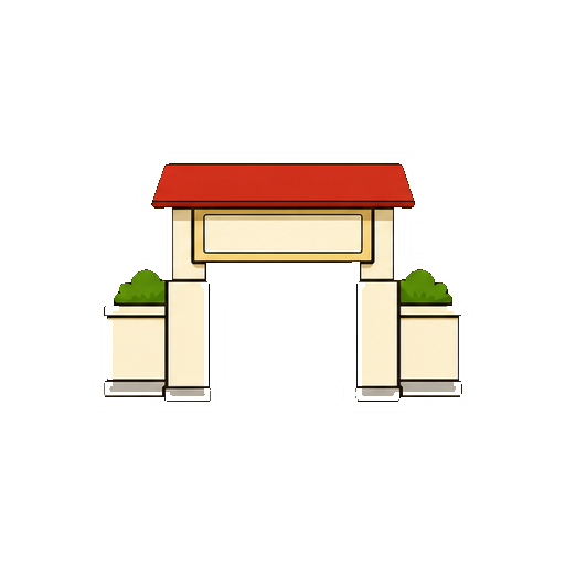 文字がない小学校の校門アイコン