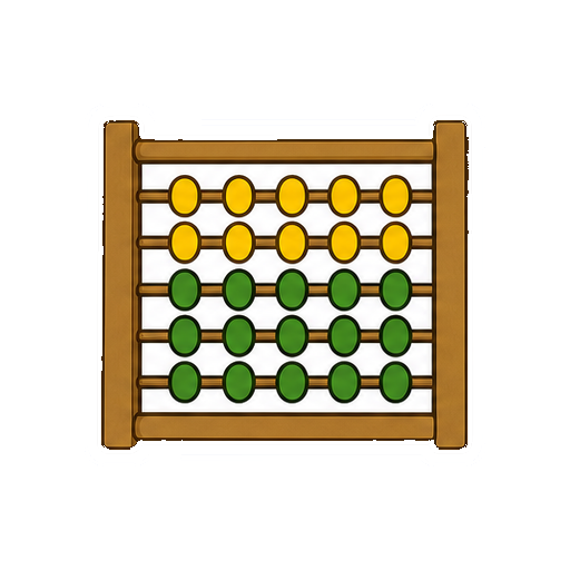 数字や文字がないそろばんアイコン