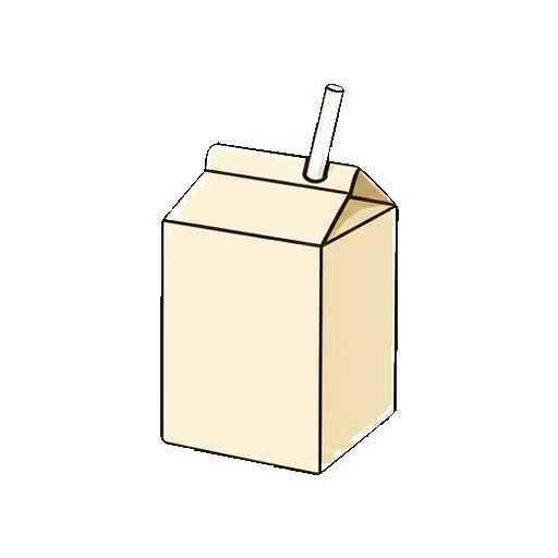 文字やロゴがない牛乳パックアイコン