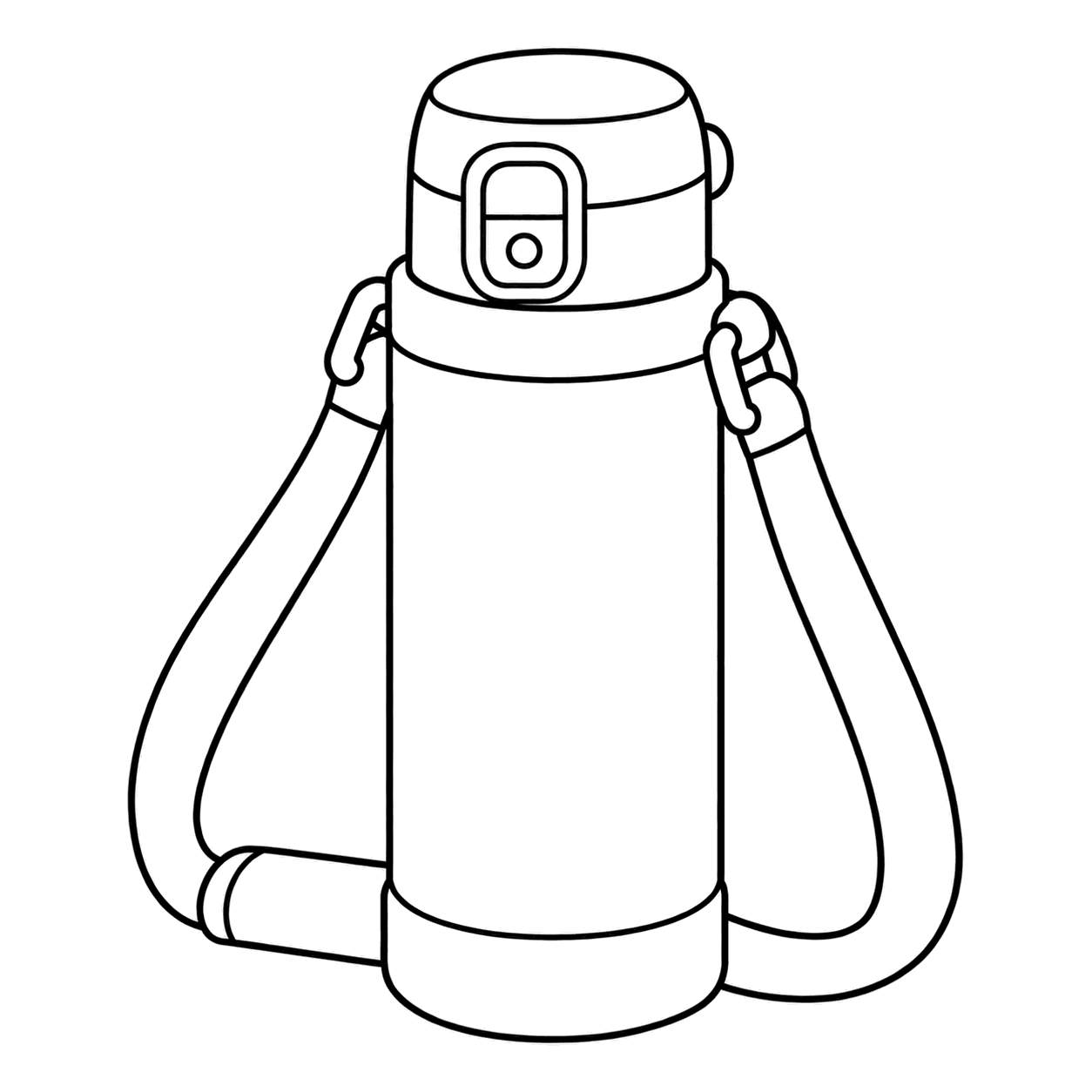 水筒のぬりえ用線画