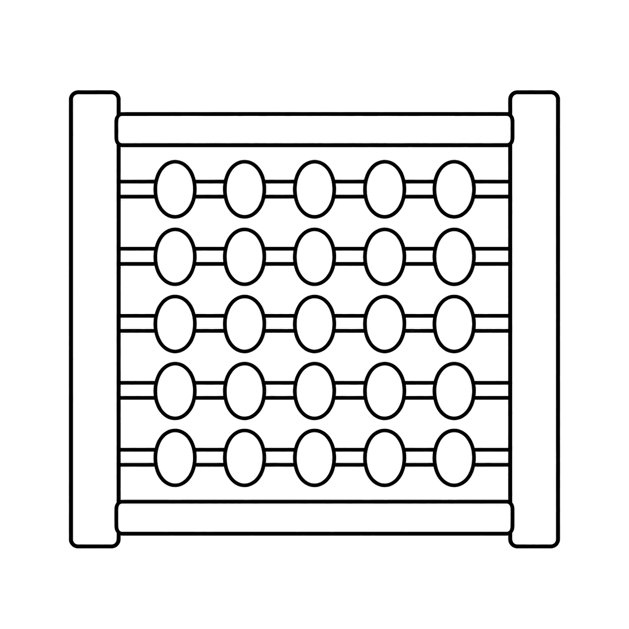 そろばんのぬりえ用線画
