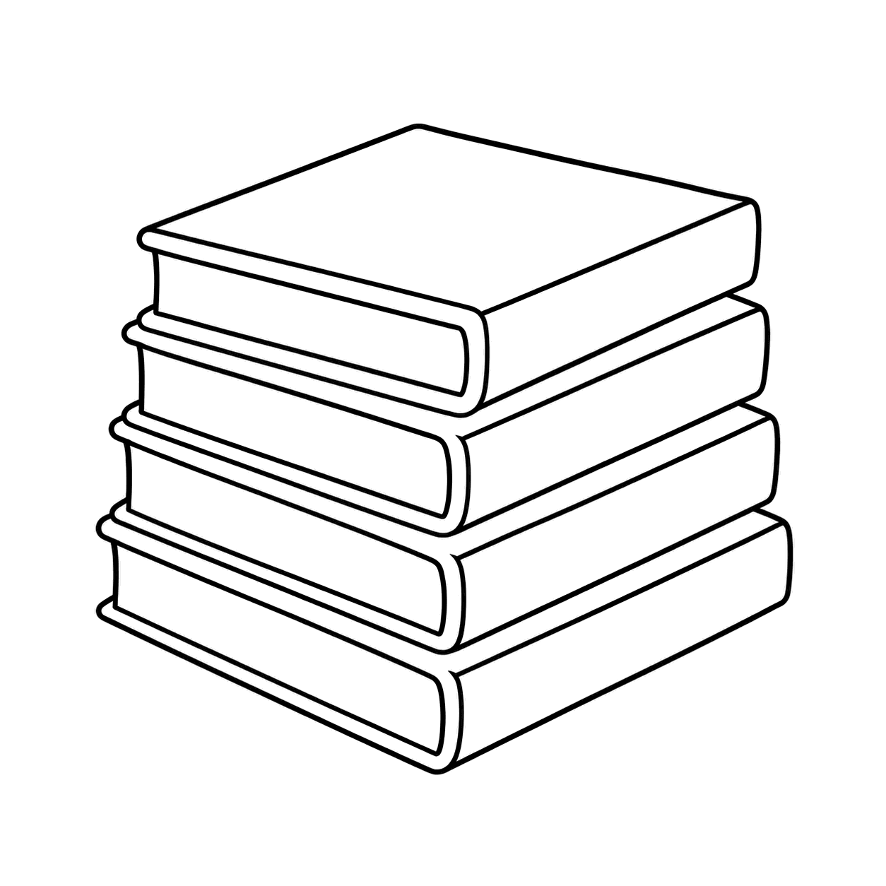教科書の束のぬりえ用線画