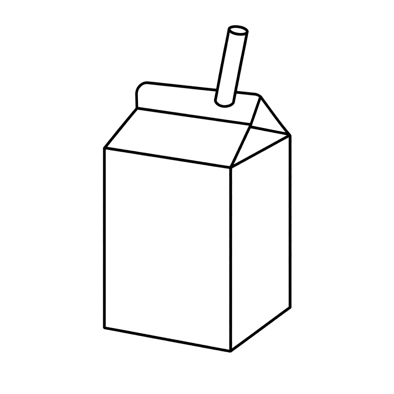 牛乳パックのぬりえ用線画