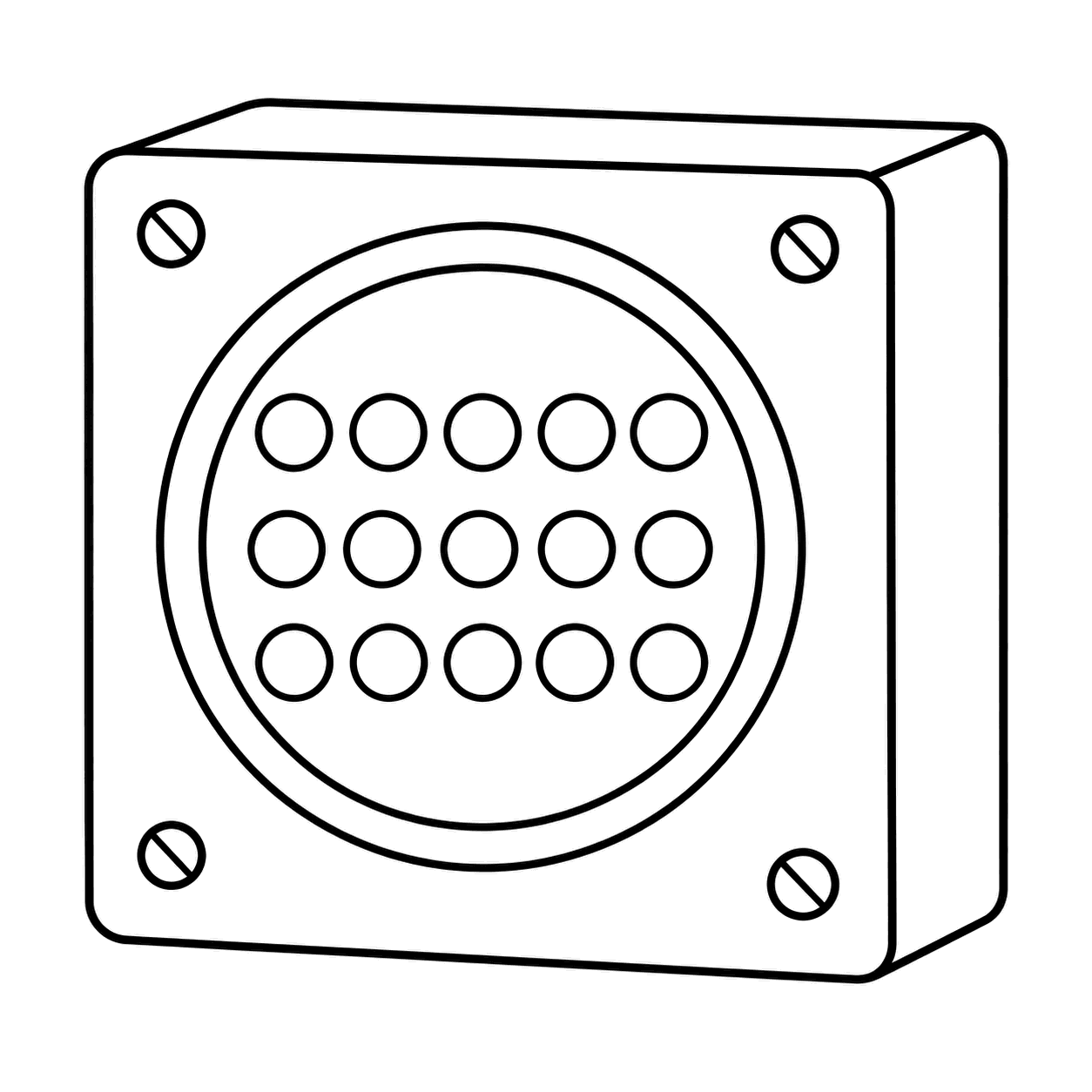 チャイムのぬり絵用線画