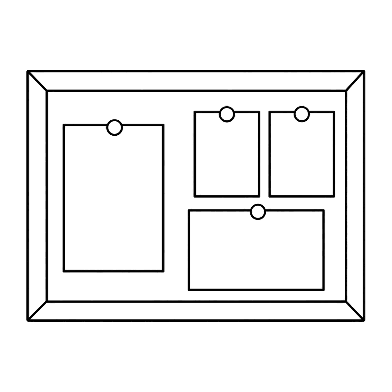 掲示板のぬりえ用線画