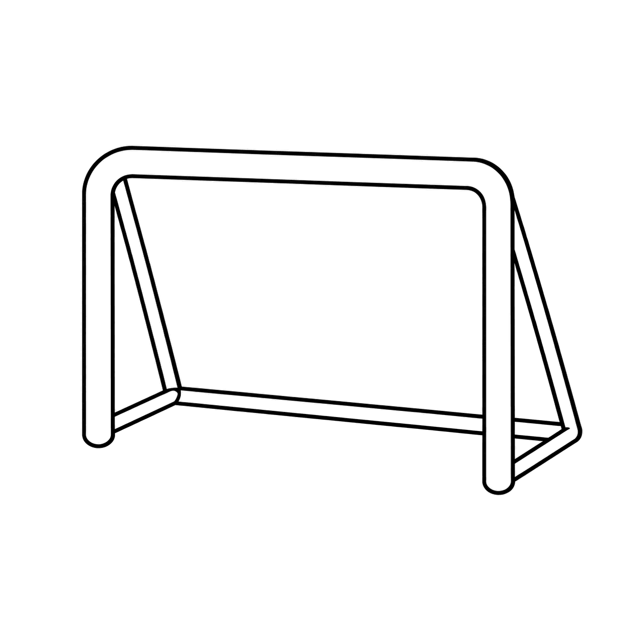 校庭のゴールのぬりえ用線画