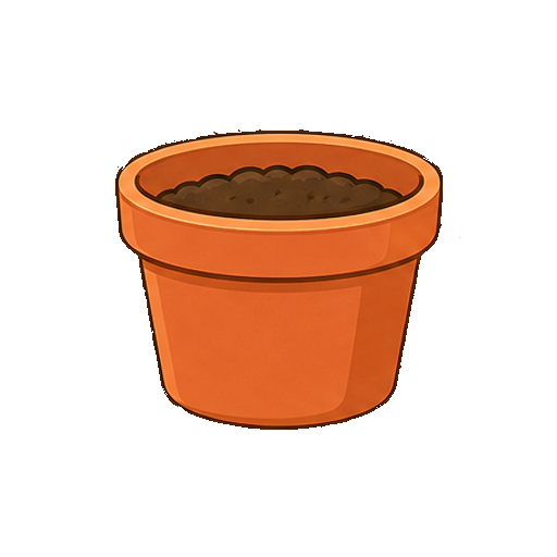 文字やロゴがない植木鉢アイコン