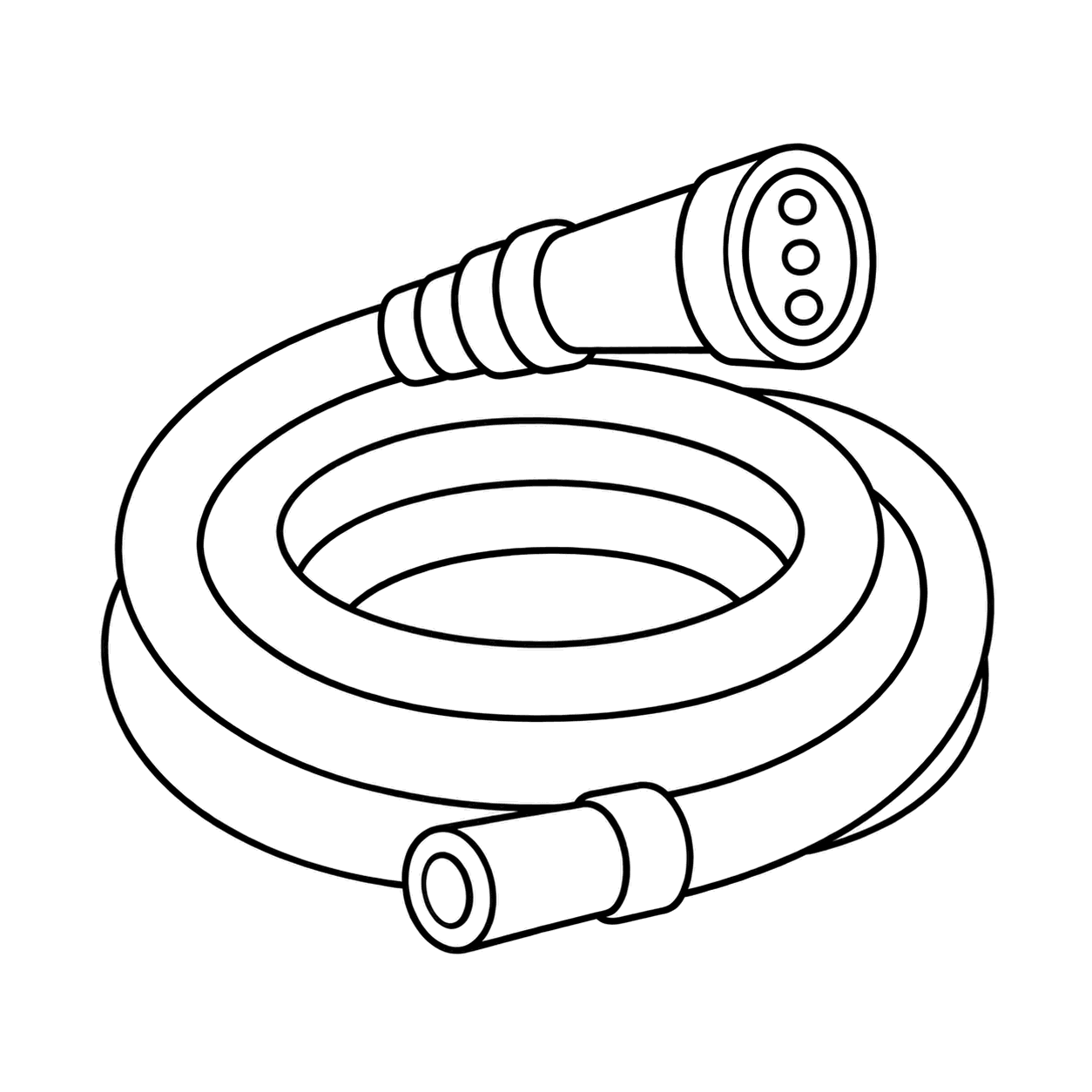 ホースのぬりえ用線画