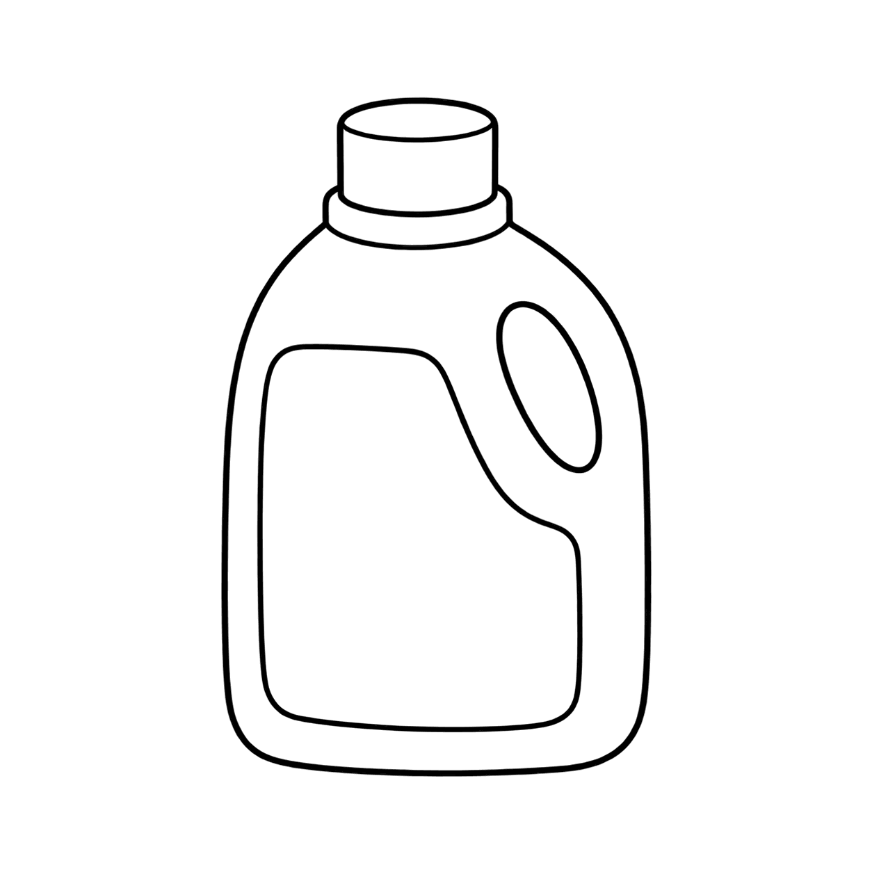 肥料ボトルのぬりえ用線画