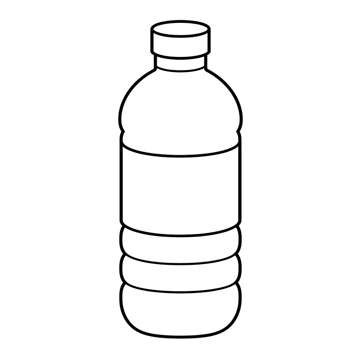 ペットボトルのぬりえ用線画