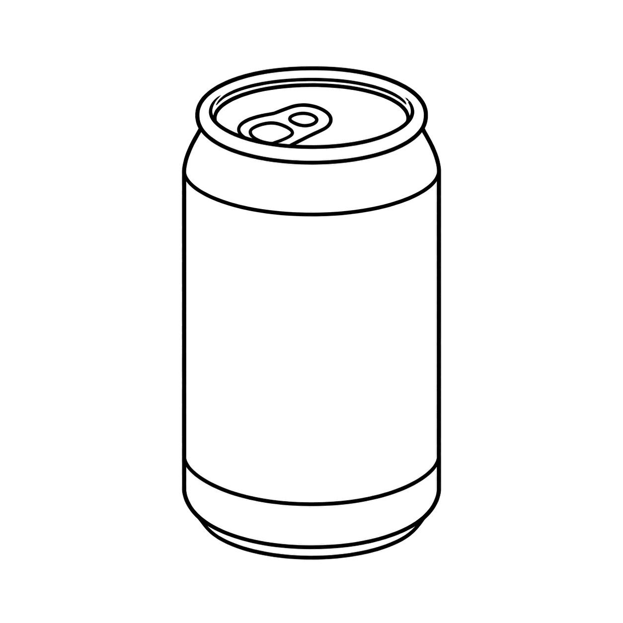 空き缶のぬりえ用線画
