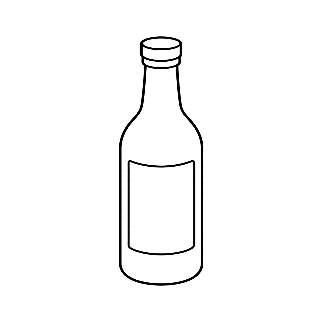 空きびんのぬりえ用線画