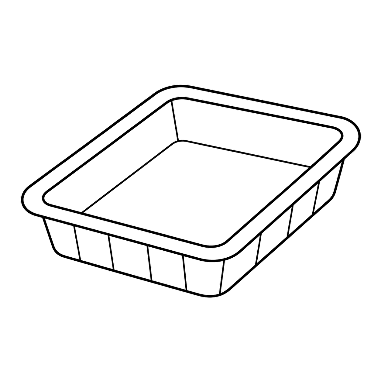 食品トレーのぬりえ用線画