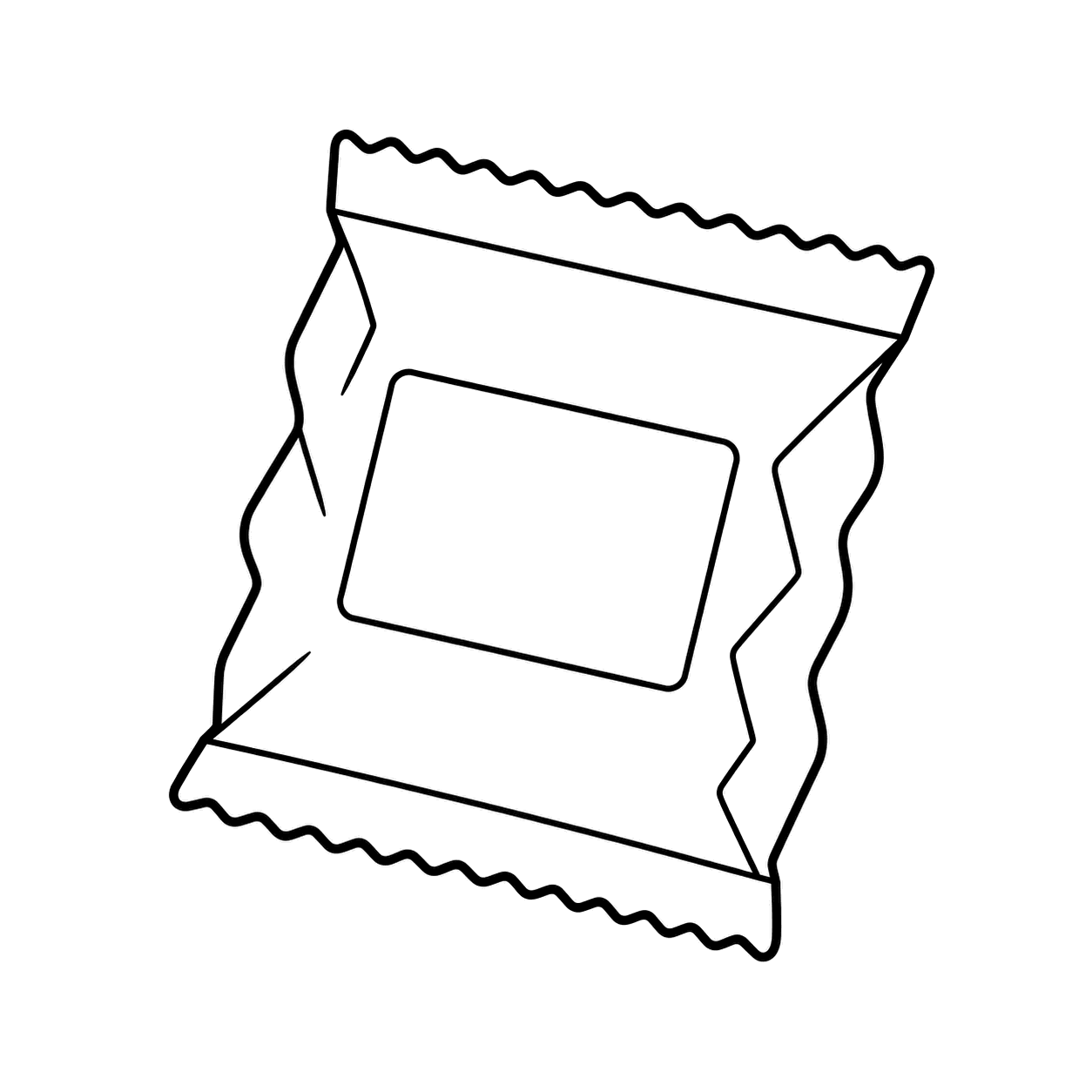 プラスチック包装のぬりえ用線画