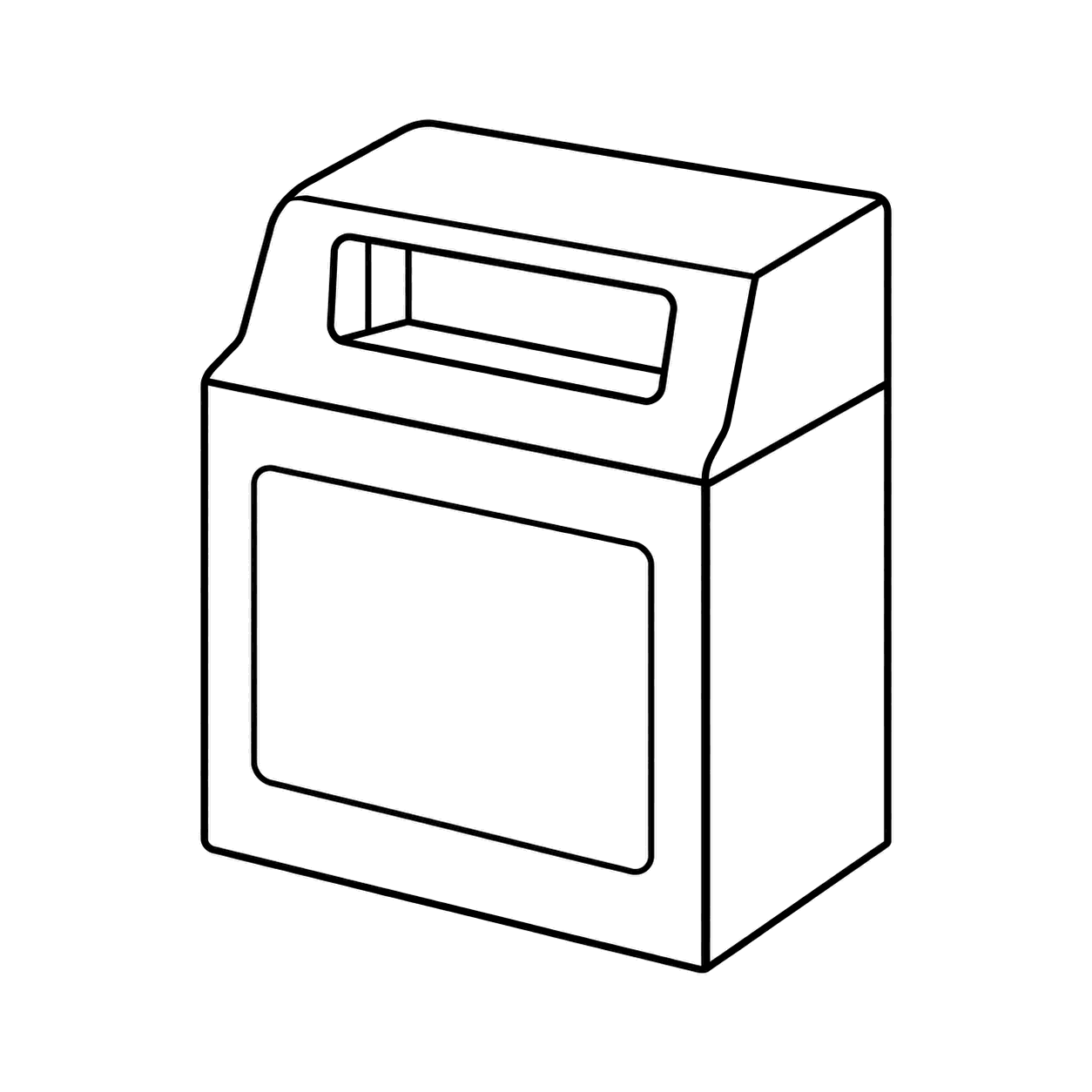 資源回収ボックスのぬりえ用線画