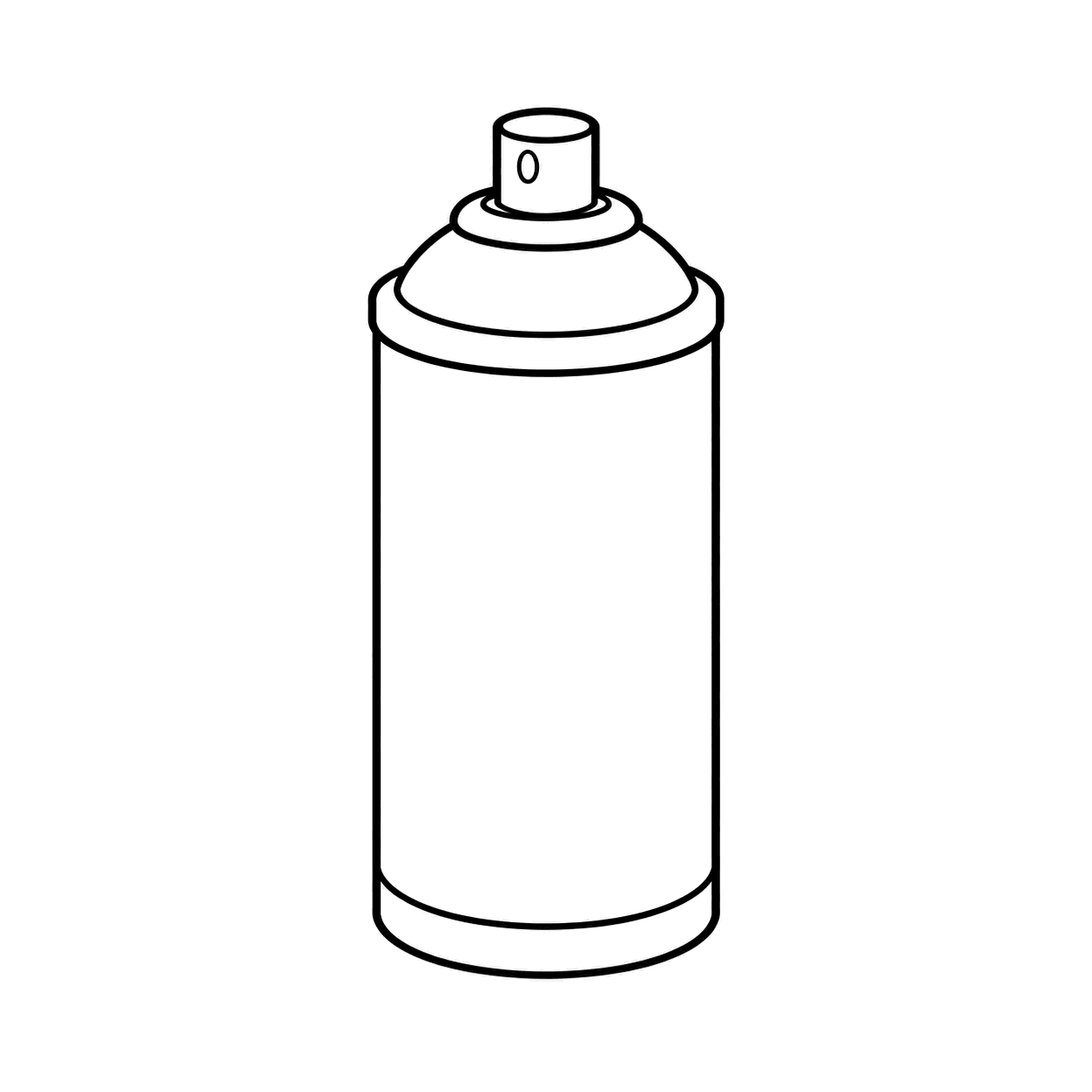 スプレー缶のぬりえ用線画
