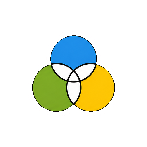 文字や数字がないベン図アイコン